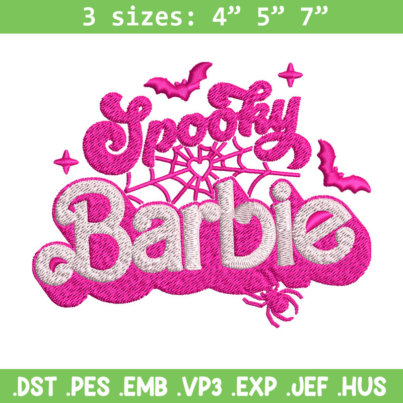 Spooky Barbie Embroidery design, Spooky Barbie Embroidery, Embroidery File, logo design, logo shirt, Digital download..jpg