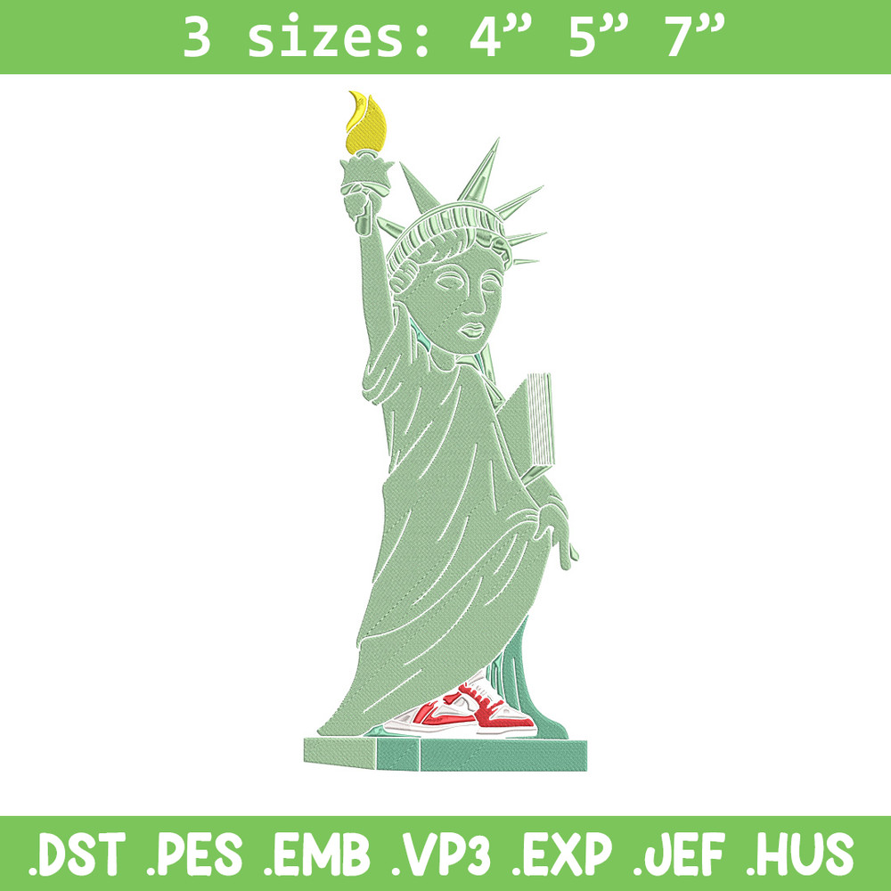 Statue of Liberty Embroidery Design, Logo Embroidery, Embroidery File, Anime Embroidery, Anime shirt, Digital download.jpg