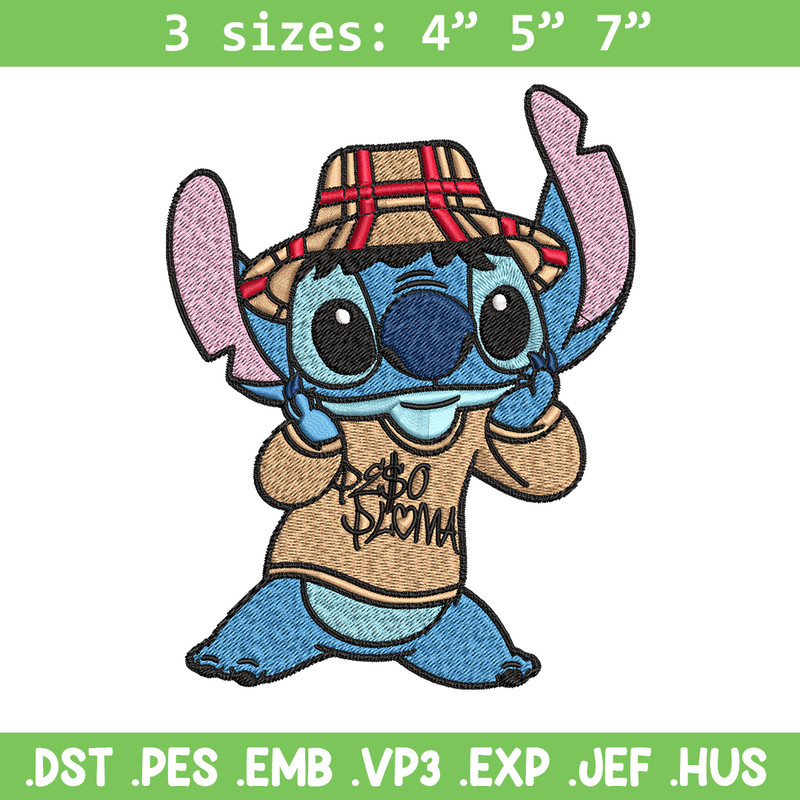 Stitch Peso Pluma Embroidery design, Peso Pluma Stitch Embroidery, cartoon design, Embroidery File, Digital download..jpg