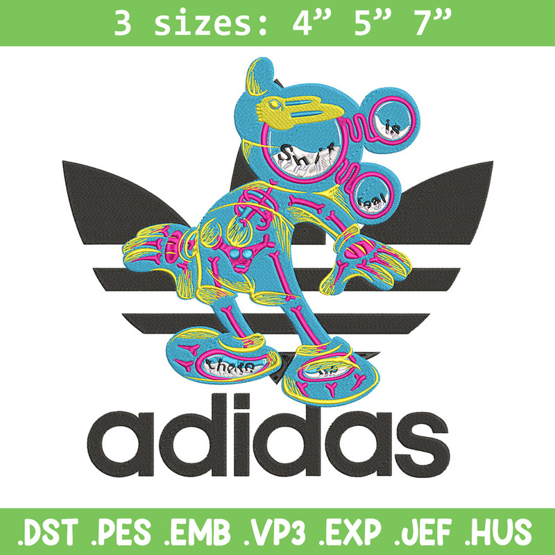 Adidas mickey Embroidery Design, Mickey Embroidery, Embroidery File, Adidas Embroidery, Anime shirt, Digital download.jpg