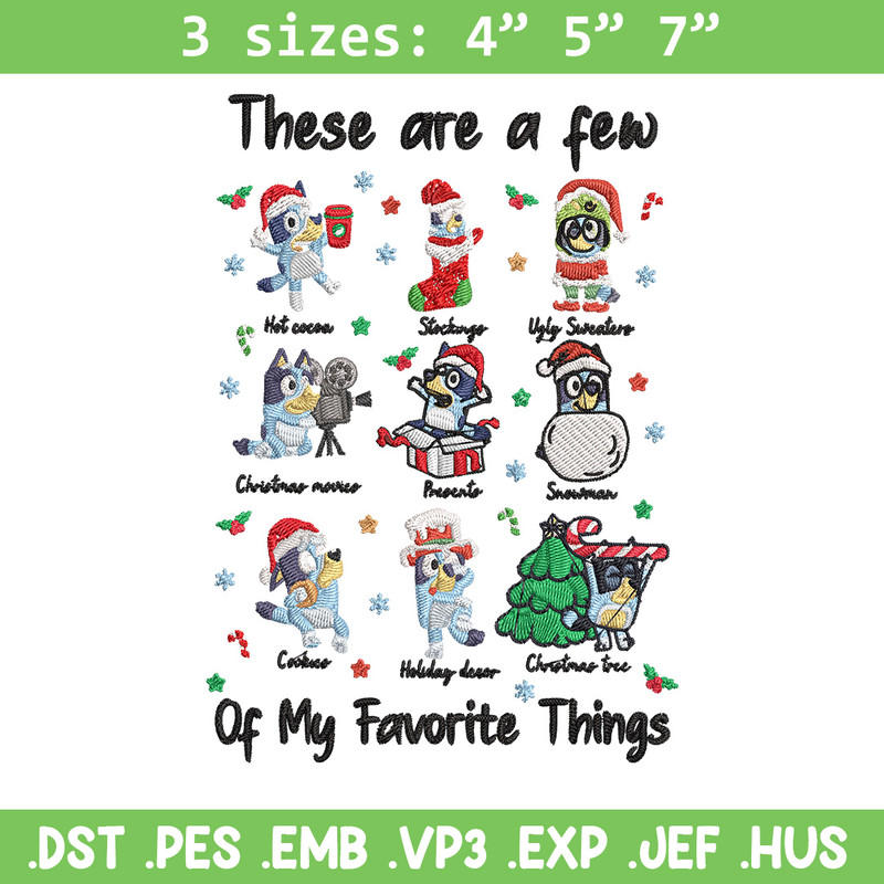 Bluey sticker Embroidery Design, Bluey Embroidery, Embroidery File, Chrismas Embroidery, Anime shirt, Digital download.jpg