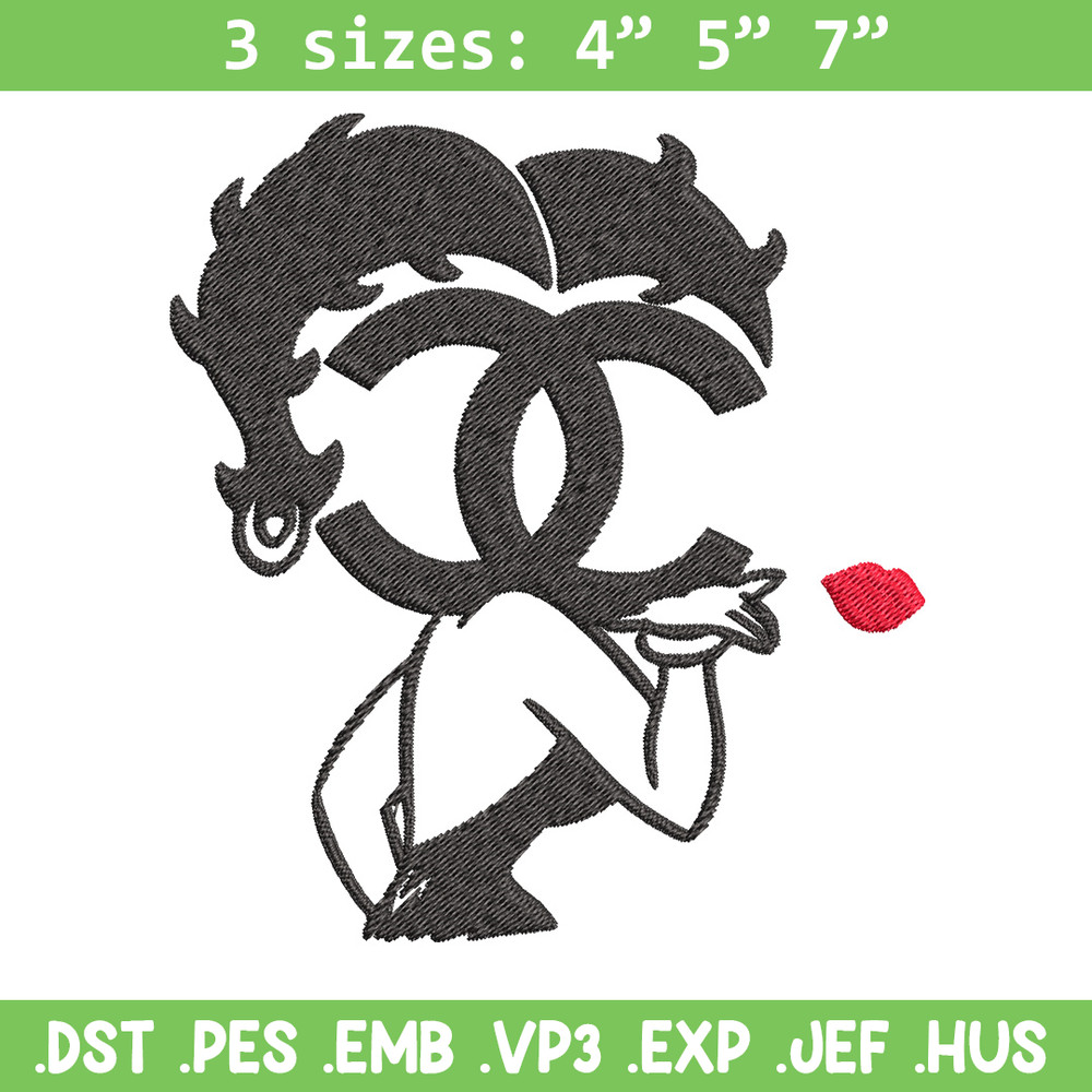 Cartoon girl gucci Embroidery Design, Gucci Embroidery, Brand Embroidery, Embroidery File, Logo shirt, Digital download.jpg