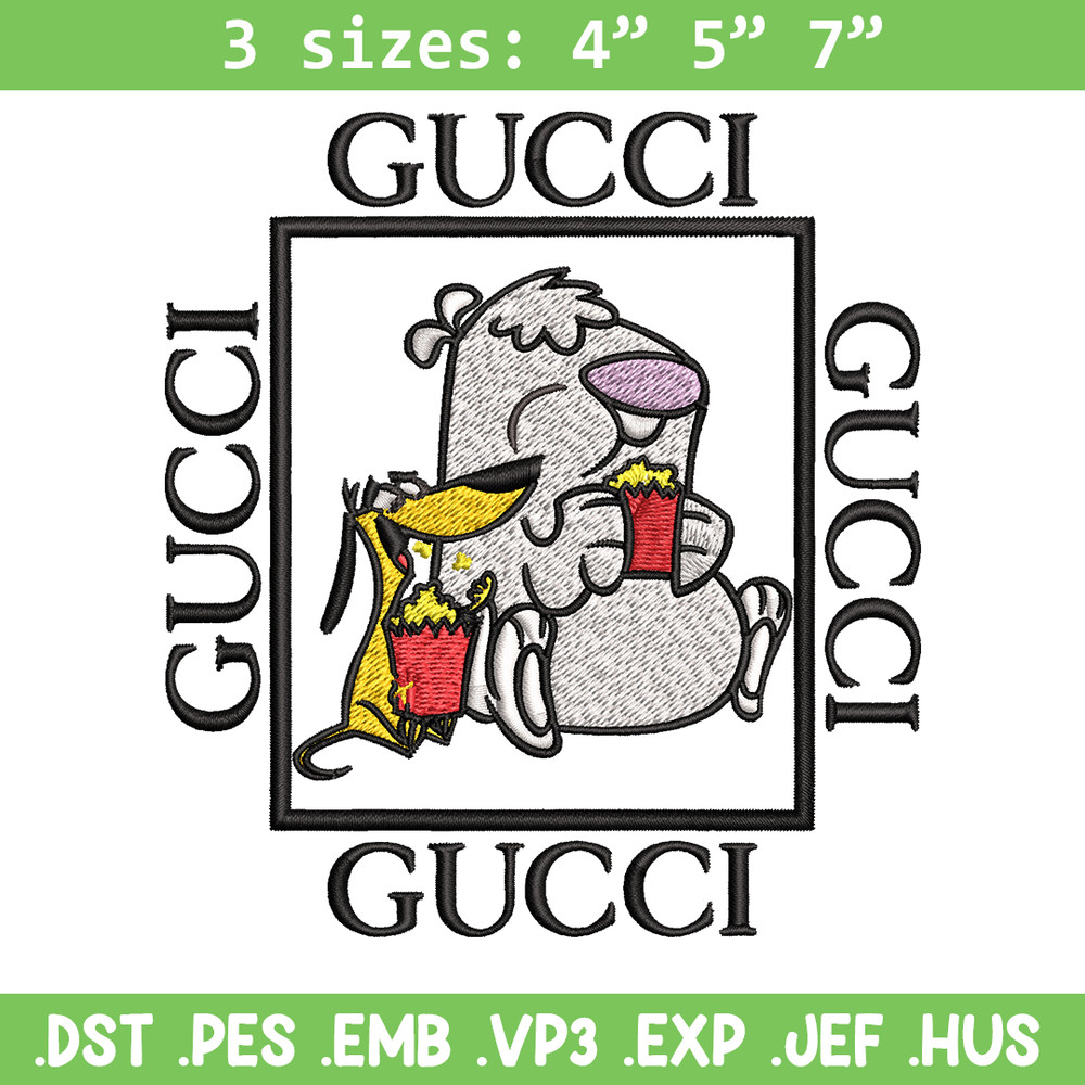 Cartoon Gucci Embroidery design, Cartoon Gucci Embroidery, cartoon design, Embroidery File, Gucci logo, Instant download.jpg