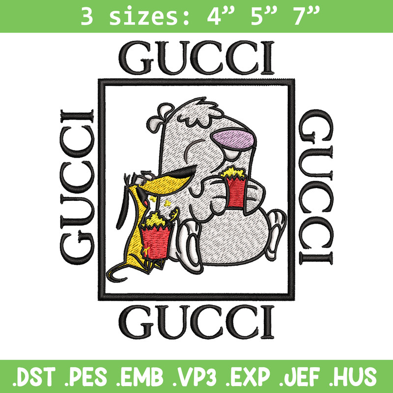 Cartoon Gucci Embroidery design, Cartoon Gucci Embroidery, cartoon design, Embroidery File, Gucci logo, Instant download.jpg