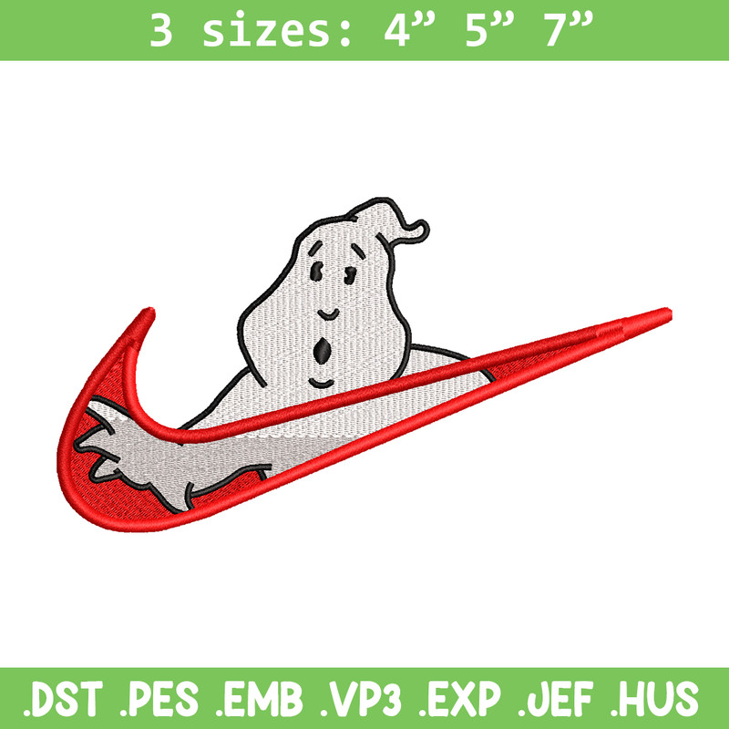 Casafantasmas nike embroidery design, Ghostbusters embroidery, nike design, movie design, movie shirt, Digital download.jpg