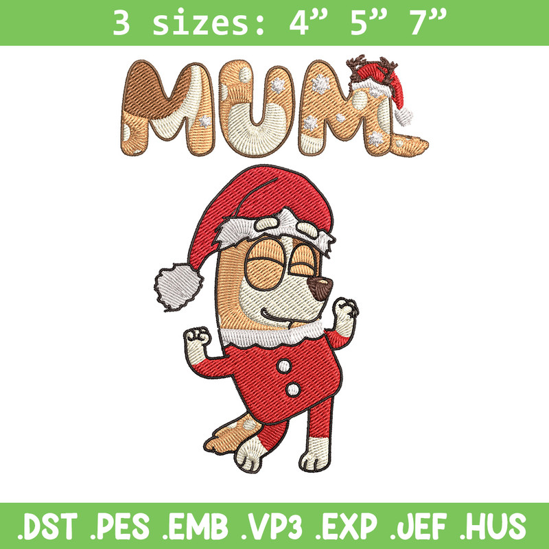 Chilli mom Embroidery Design, Bluey Embroidery, Embroidery File, Chrismas Embroidery, Anime shirt, Digital download.jpg