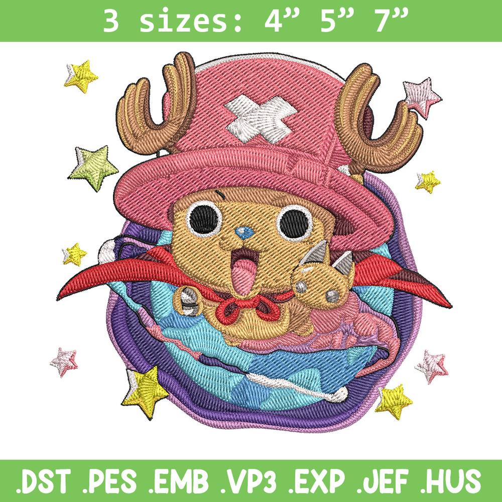 Chopper cute Embroidery Design,One piece Embroidery, Embroidery File, Anime Embroidery, Anime shirt, Digital download.jpg