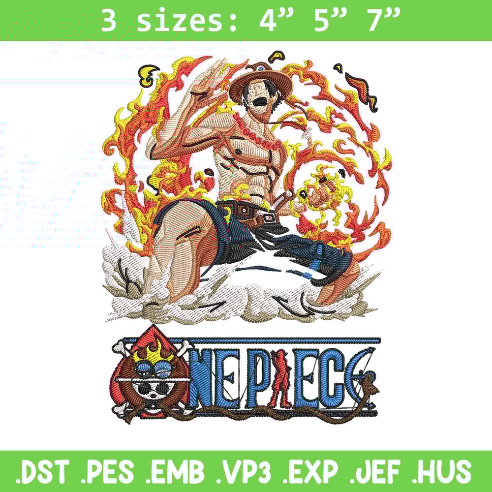 Ace Poster Embroidery Design,One piece Embroidery, Embroidery File, Anime Embroidery, Anime shirt, Digital download.jpg