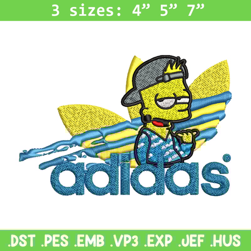 Bart bad boy adidas Embroidery Design,Adidas Embroidery, Brand Embroidery, Embroidery File, Logo shirt, Digital download.jpg