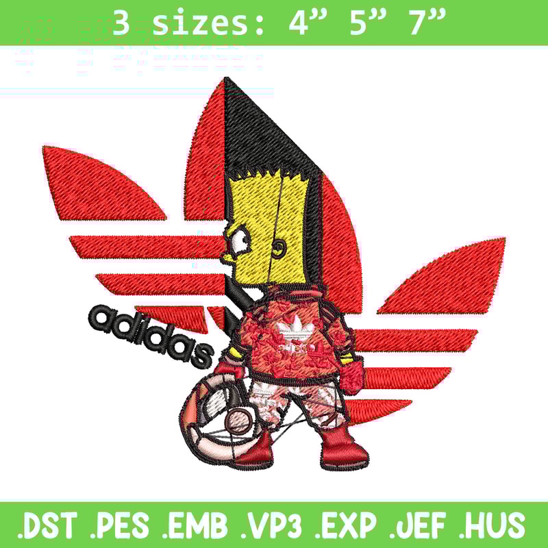 Bart racer adidas Embroidery Design, Adidas Embroidery, Brand Embroidery, Embroidery File, Logo shirt, Digital download.jpg
