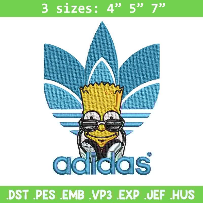 Bart simpson adidas Embroidery Design,Adidas Embroidery, Brand Embroidery, Embroidery File, Logo shirt, Digital download.jpg