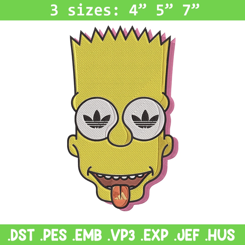 Bart x adidas Embroidery Design, Simpson Embroidery, Embroidery File, Adidas Embroidery, Anime shirt, Digital download.jpg