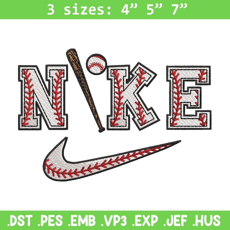 Baseball x nike embroidery design, Baseball embroidery, Nike design, Embroidery shirt, Embroidery file, Digital download.jpg