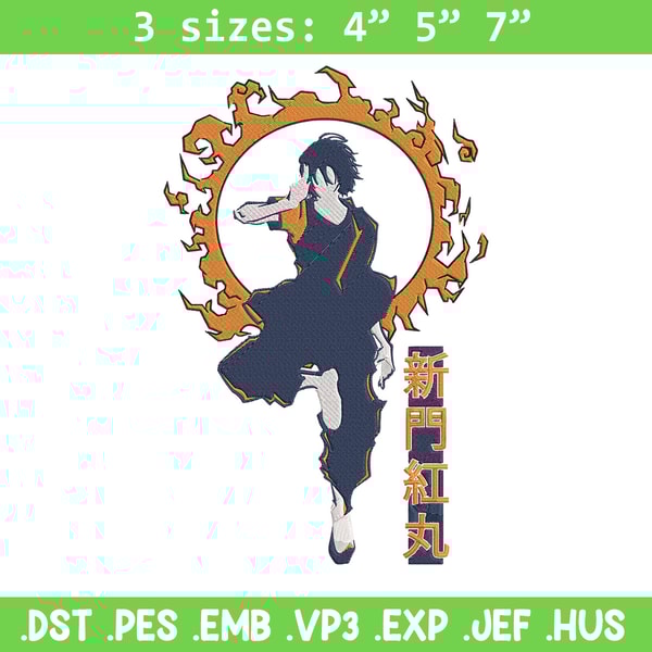 Benimaru Embroidery Design, Enen no Shouboutai Embroidery,Embroidery File,Anime Embroidery,Anime shirt,Digital download.jpg