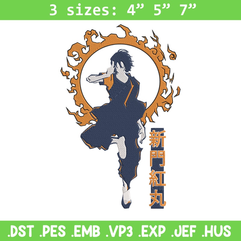 Benimaru Embroidery Design, Enen no Shouboutai Embroidery,Embroidery File,Anime Embroidery,Anime shirt,Digital download.jpg