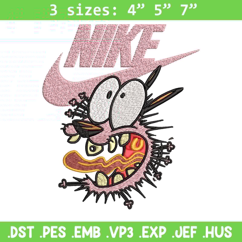 Courage dog Embroidery design, Courage dog Embroidery, Nike design, Embroidery file, cartoon logo. Instant download..jpg