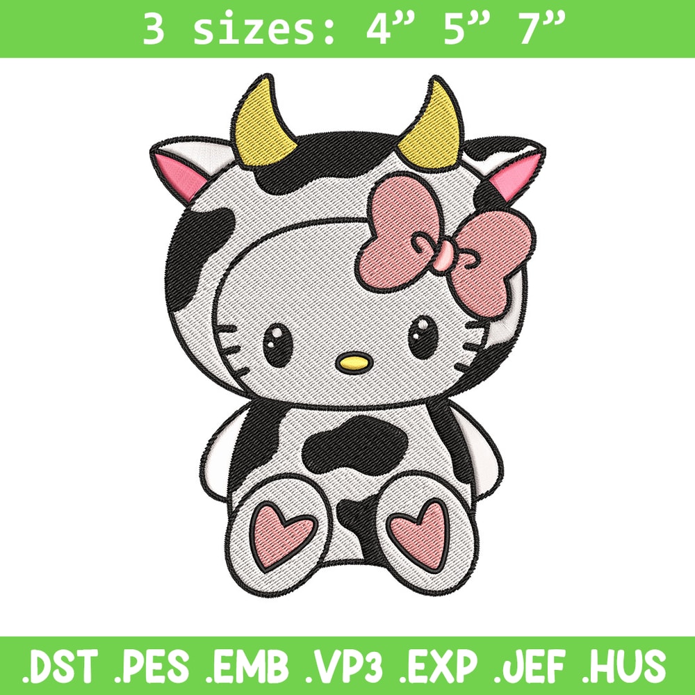 Cow Hello Kitty Embroidery Design, Hello Kitty Embroidery, Embroidery File, Cartoon shirt, Digital download..jpg