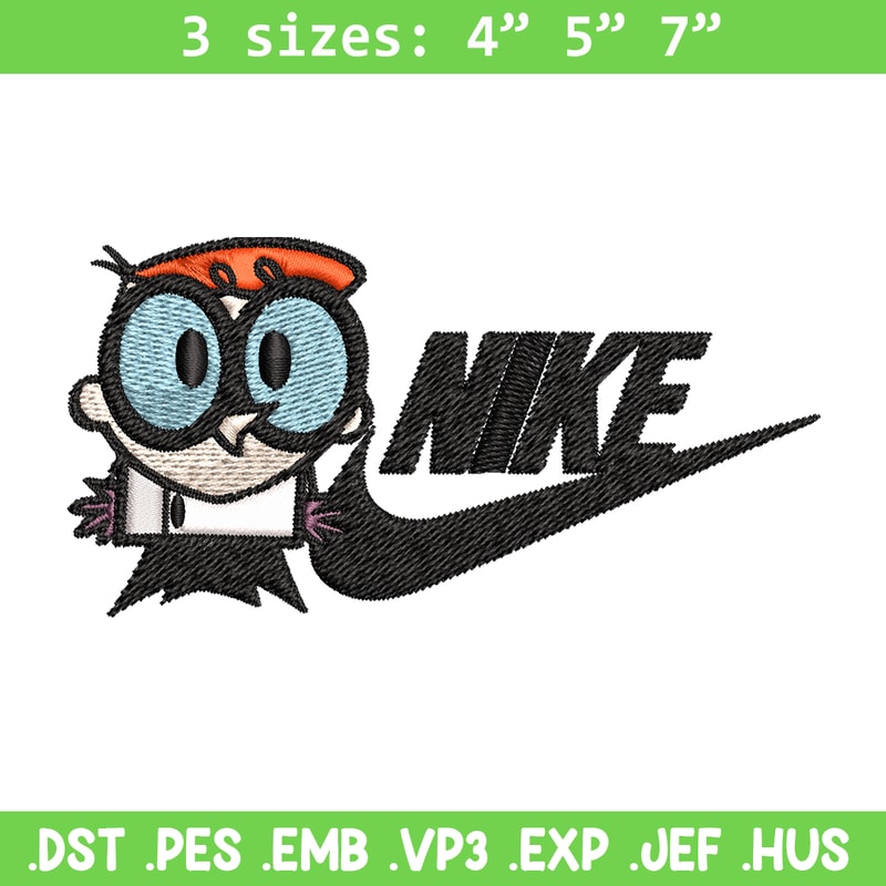 Dexter cartoon Nike Embroidery design, Dexter cartoon Embroidery, Nike design, Embroidery file, Instant download..jpg