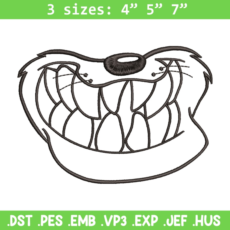 Dog black white embroidery design, cartoon embroidery, cartoon design, Embroidery file, cartoon shirt, Instant download.jpg