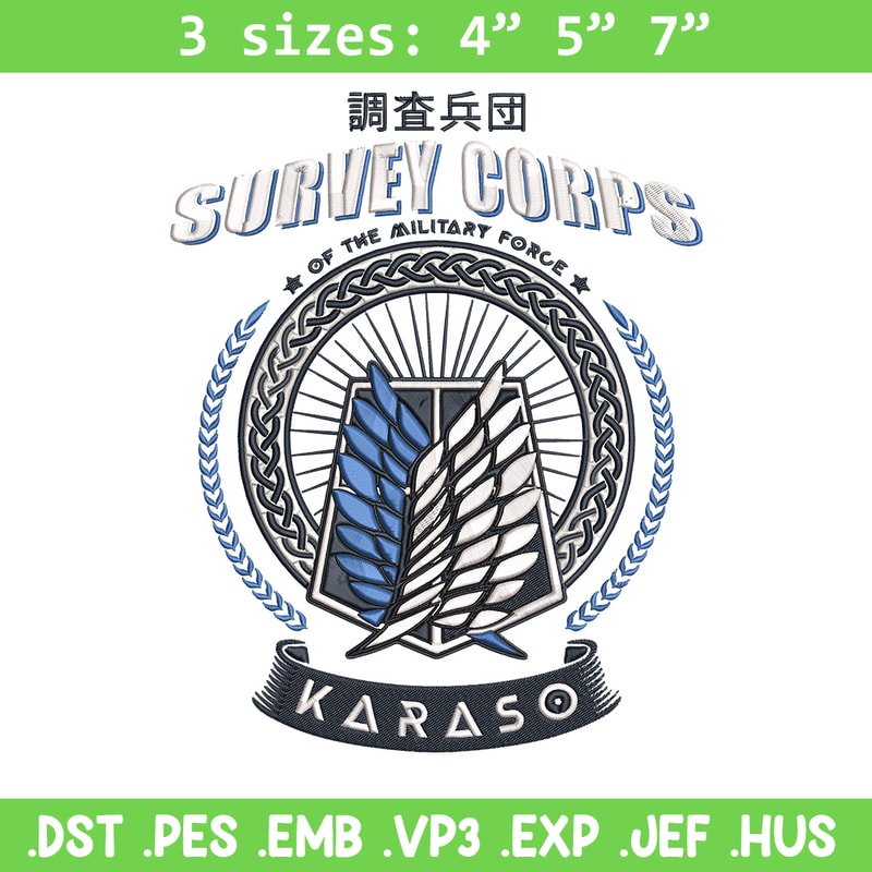 Scouting Legion Embroidery Design, Aot Embroidery, Embroidery File, Anime Embroidery, Anime shirt, Digital download.jpg