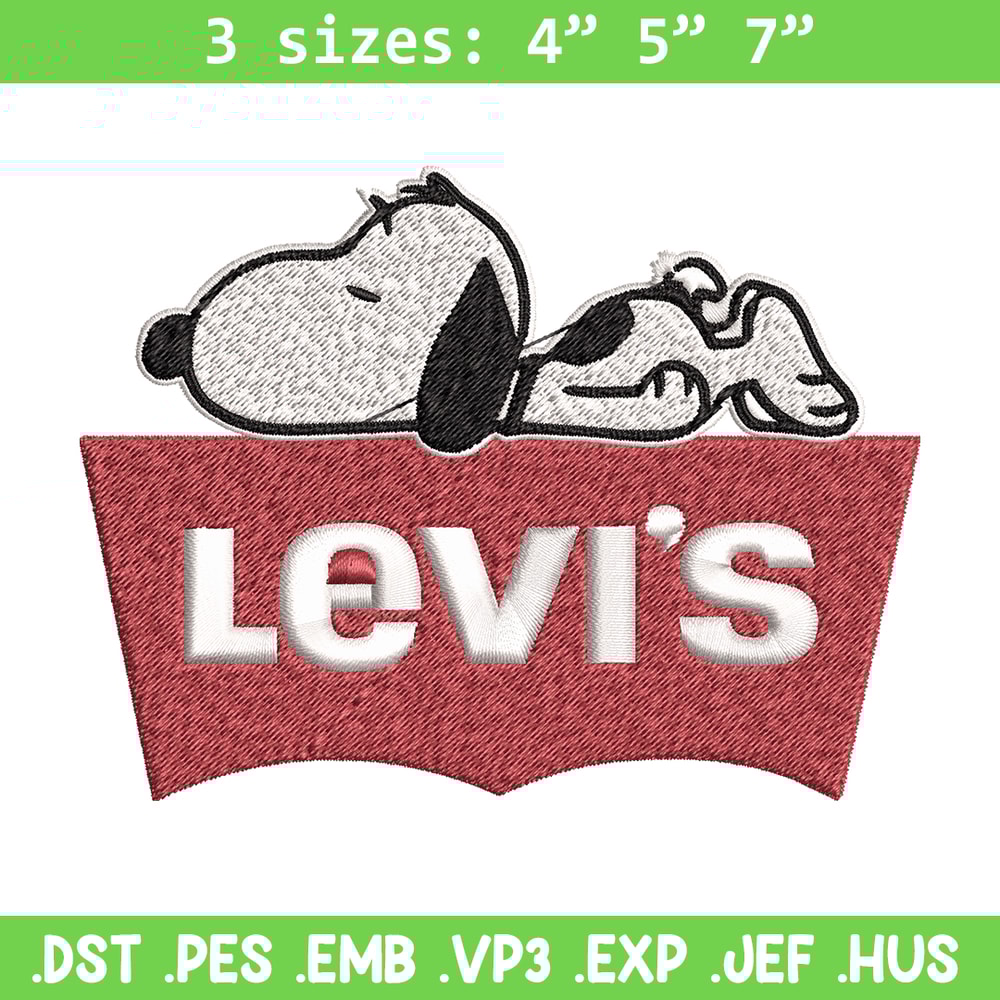 Snoopy Levi's Embroidery design, Snoopy Levi's Embroidery, cartoon design, Embroidery File, Digital download..jpg