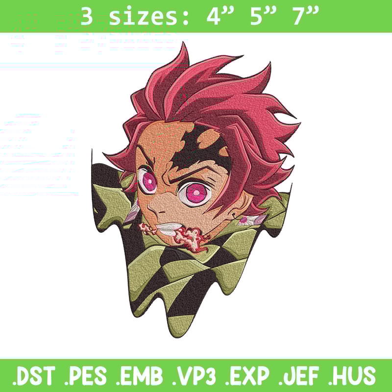 Tanjiro demon Embroidery Design, Demon slayer Embroidery, Embroidery File, Anime Embroidery,Anime shirt,Digital download.jpg