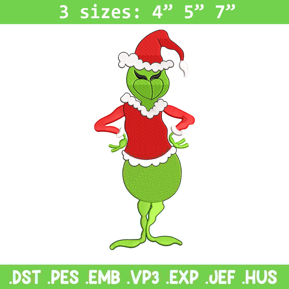 The Grinch embroidery design, Chrismas embroidery, Embroidery file, Embroidery shirt, Emb design, Digital download.jpg
