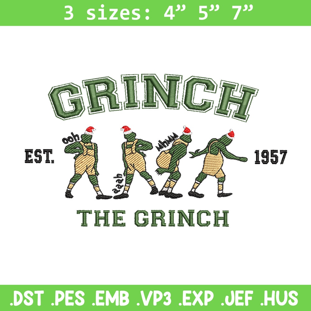 The grinch est embroidery design,Grinch embroidery, Chrismas design, Embroidery shirt, Embroidery file, Digital download.jpg