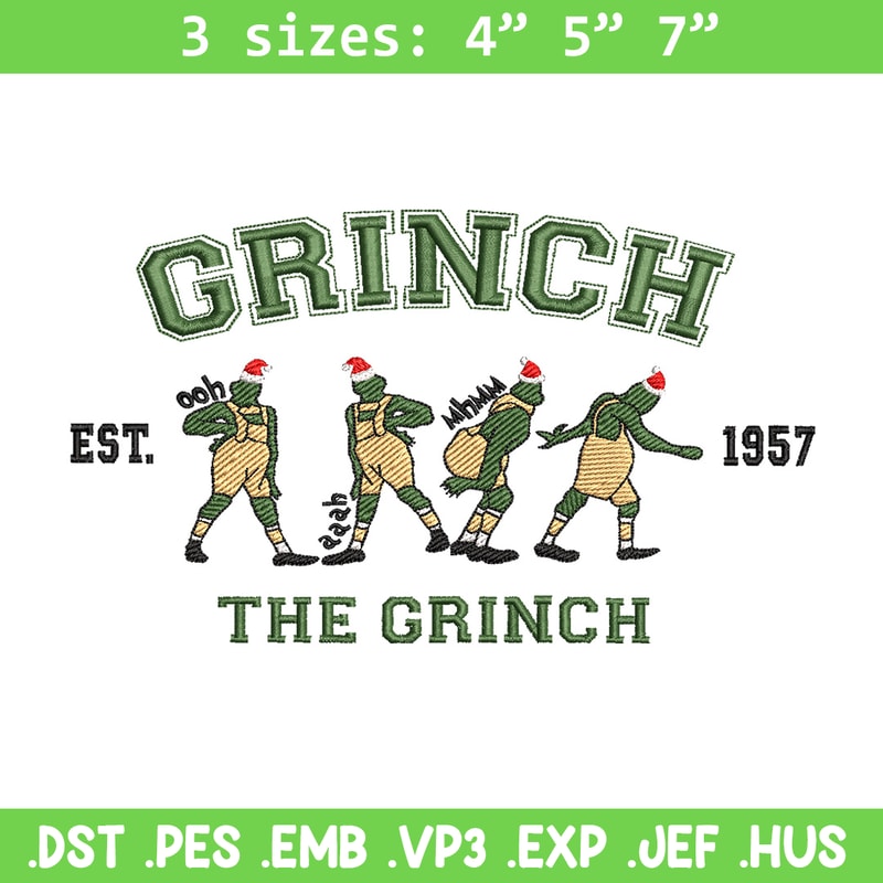 The grinch est embroidery design,Grinch embroidery, Chrismas design, Embroidery shirt, Embroidery file, Digital download.jpg
