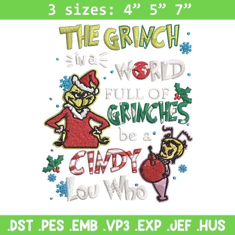 The grinch logo Embroidery design, Grinch christmas Embroidery, Grinch design, Embroidery File, Instant download.jpg