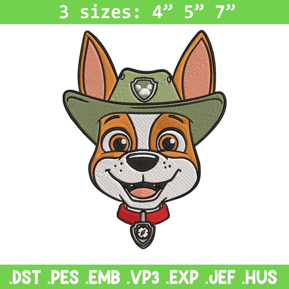 Tracker dog Embroidery Design, Paw patrol Embroidery, Embroidery File, Anime Embroidery, Anime shirt, Digital download.jpg