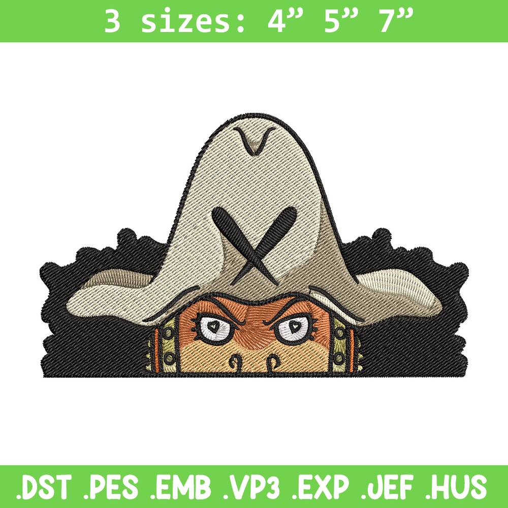 Usopp Peeker Embroidery Design, One piece Embroidery, Embroidery File, Anime Embroidery, Anime shirt, Digital download..jpg