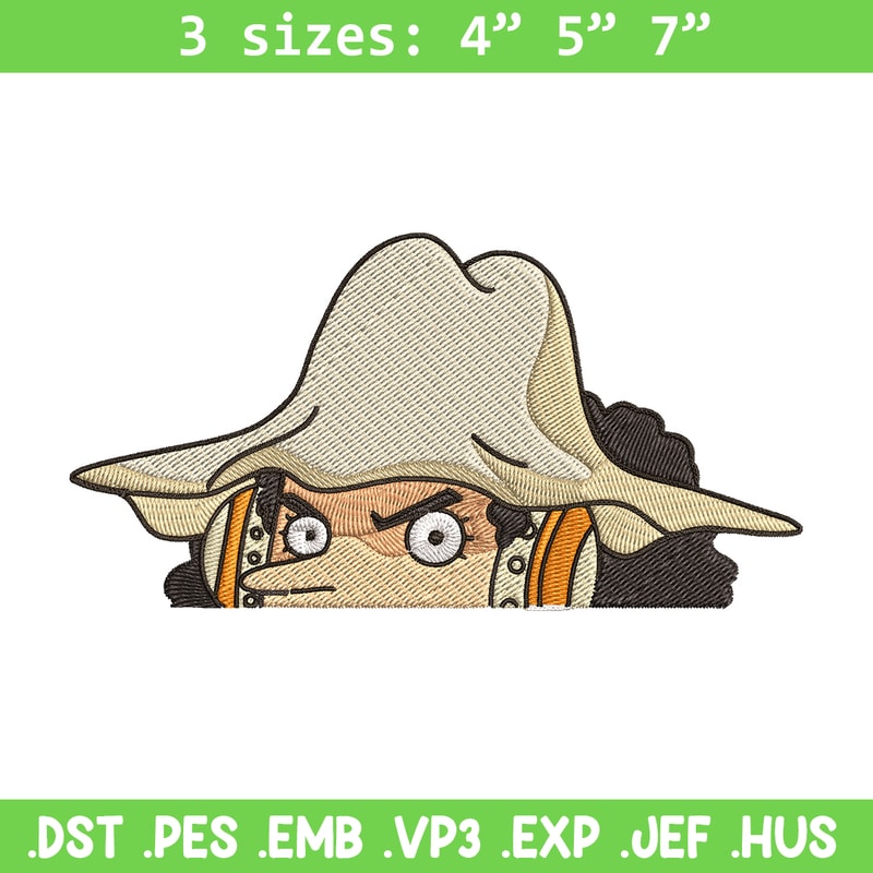 Usopp Peeker Embroidery Design, One piece Embroidery, Embroidery File, Anime Embroidery, Anime shirt, Digital download.jpg