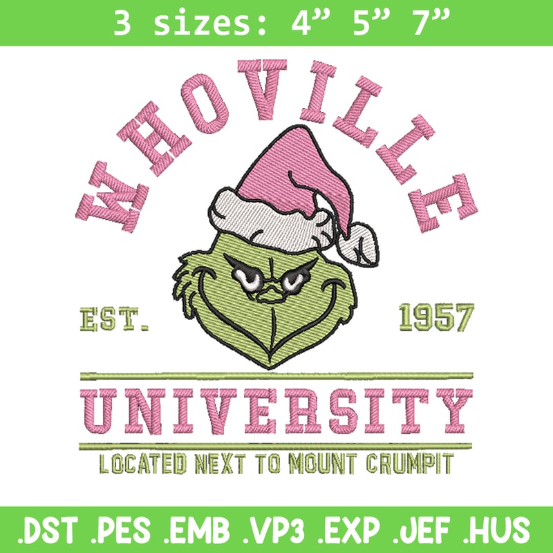 Whoville est1957 embroidery design, Grinch embroidery,Chrismas design, Embroidery shirt,Embroidery file,Digital download.jpg