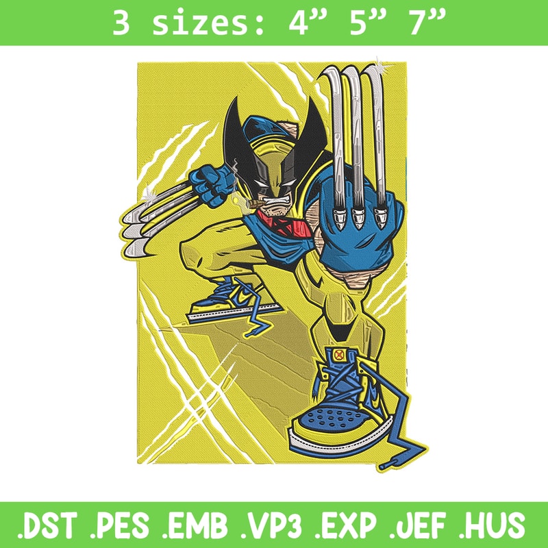 Wolverine poster Embroidery Design, DC comics Embroidery, Embroidery File, Anime Embroidery,Anime shirt,Digital download.jpg