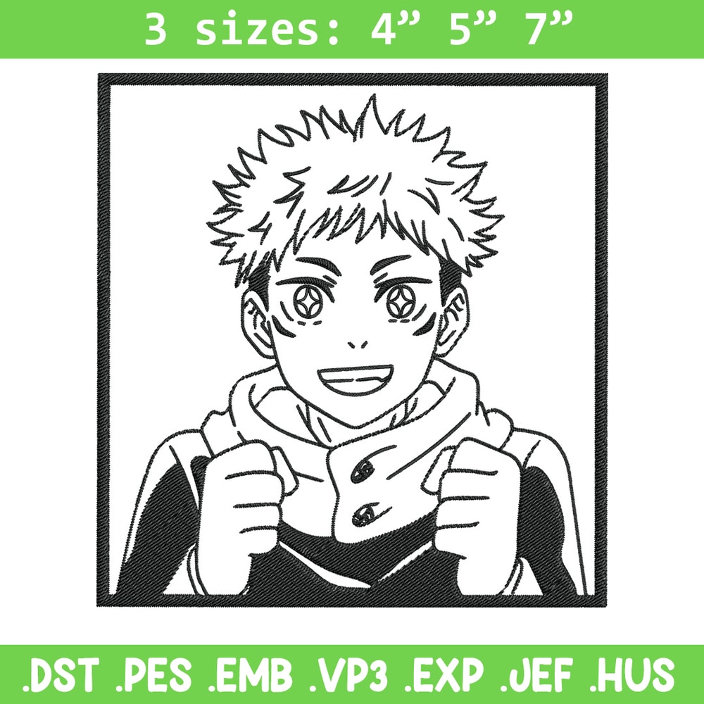 Yuji box Embroidery Design, Jujutsu Embroidery, Embroidery File, Anime Embroidery, Anime shirt, Digital download.jpg