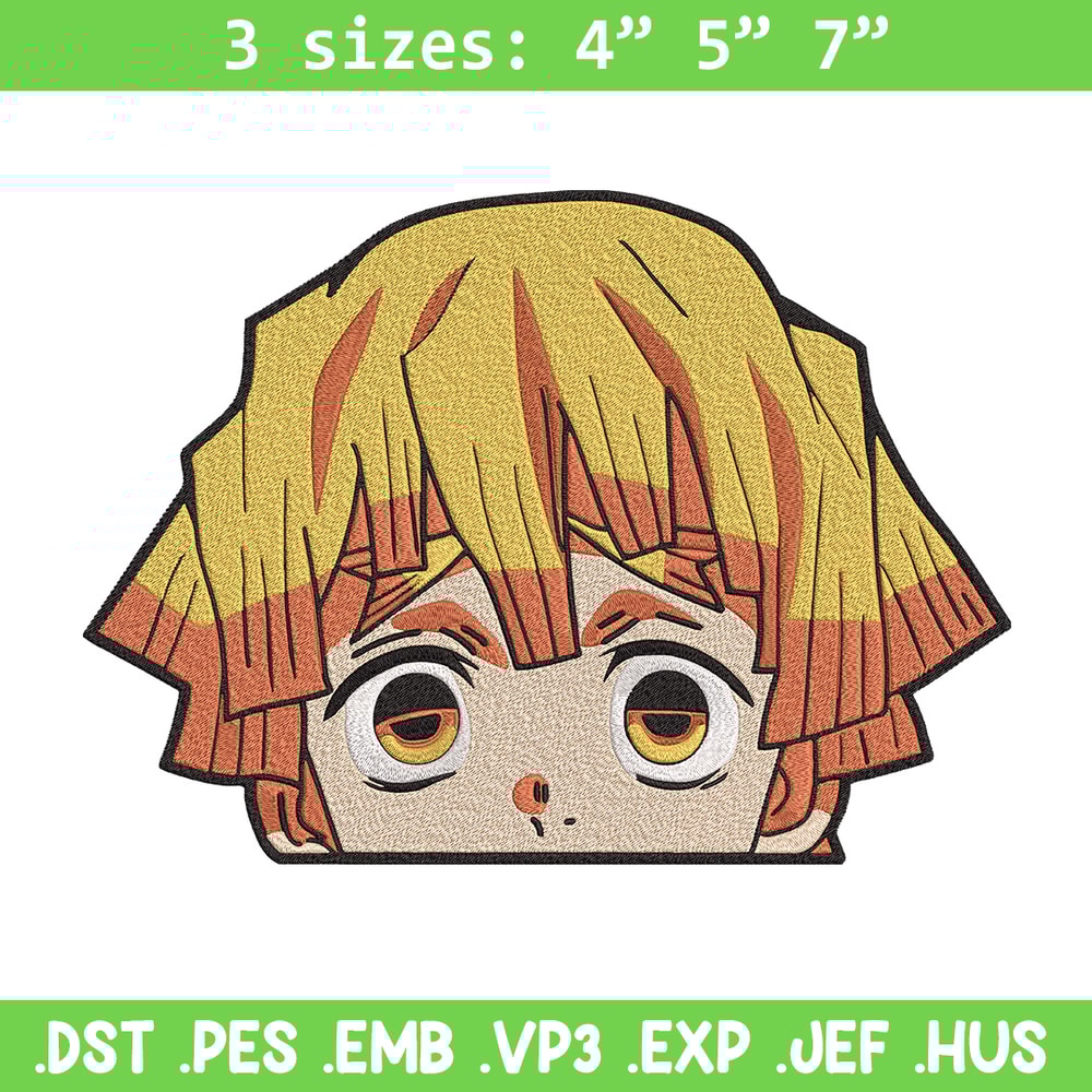 Zenitsu Peeker Embroidery Design, Demon slayer Embroidery, Embroidery File, Anime Embroidery,Anime shirt,Digital download.jpg