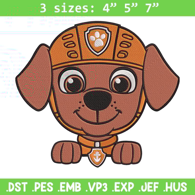 Zuma dog Embroidery Design, Paw Patrol Embroidery, Embroidery File, Anime Embroidery, Anime shirt, Digital download..jpg