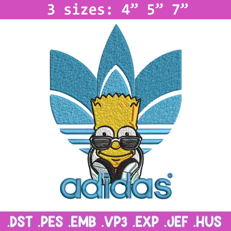 Bart simpson adidas Embroidery Design,Adidas Embroidery, Brand Embroidery, Embroidery File, Logo shirt, Digital download.jpg
