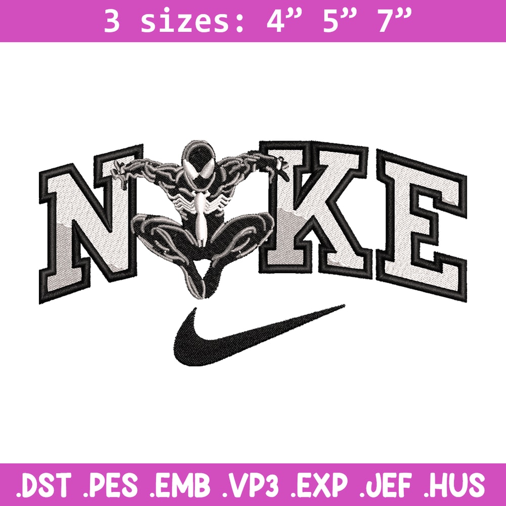 Black Spiderman Nike embroidery design, Black Spiderman embroidery, Nike design, movie design, Digital download.jpg