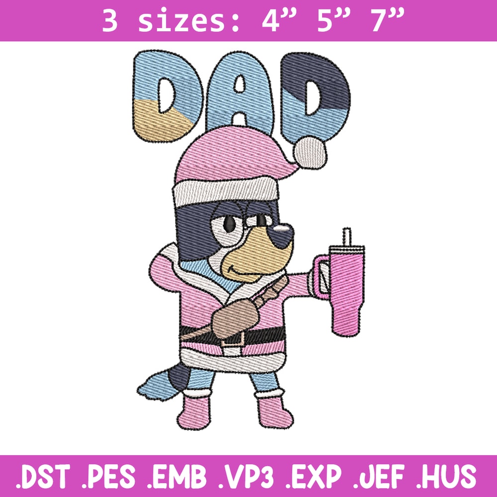 Bluey dad embroidery design, Bluey embroidery, Chrismas design, Embroidery file, Embroidery shirt,Digital download.jpg