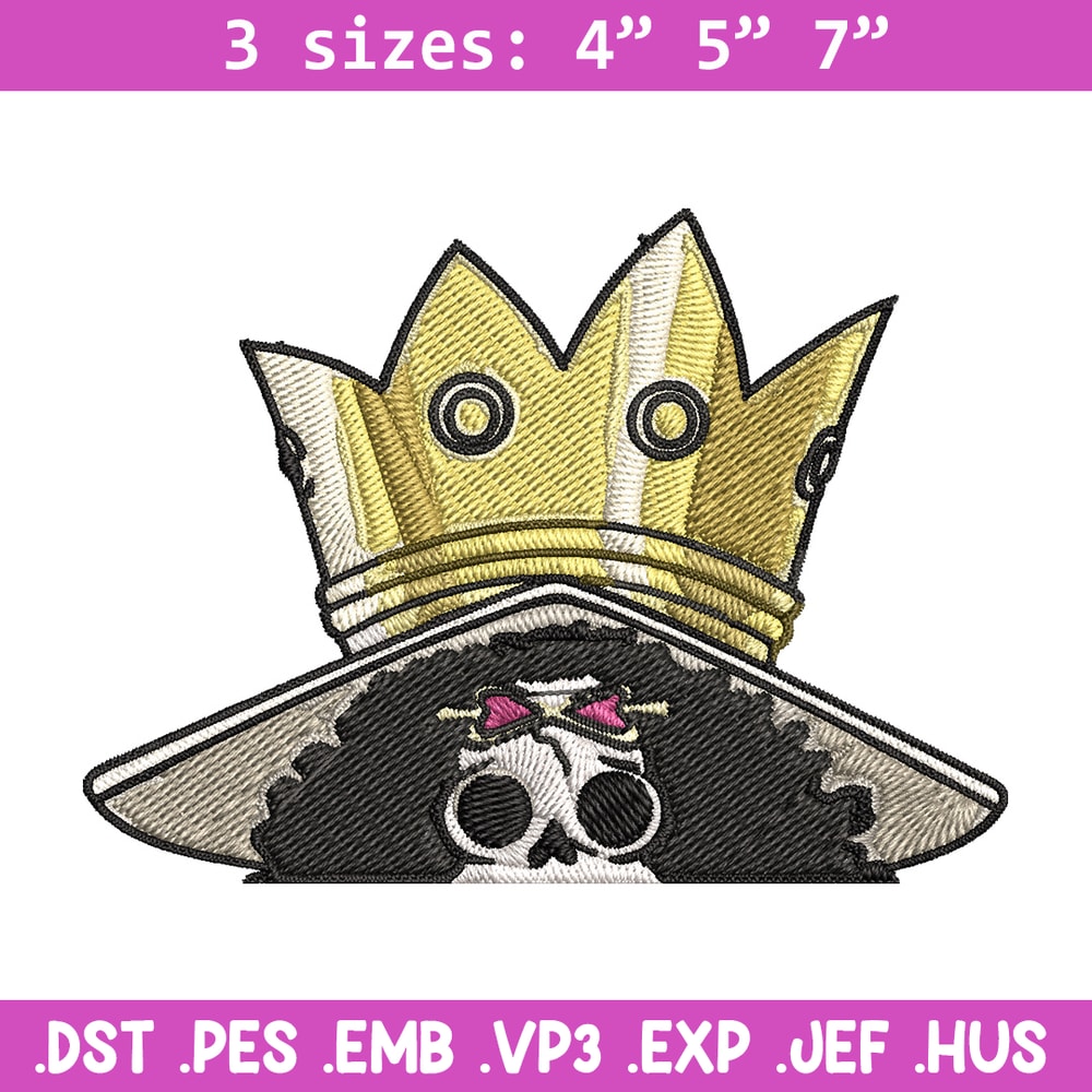 Brook Peeker Embroidery Design, One piece Embroidery, Embroidery File, Anime Embroidery, Anime shirt, Digital download..jpg