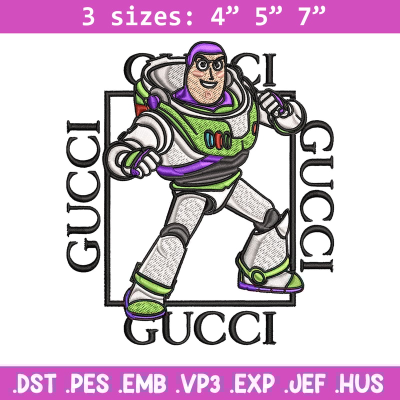 Buzz lightyear Gucci Embroidery design, Buzz lightyear Embroidery, cartoon design, Embroidery File, Digital download..jpg