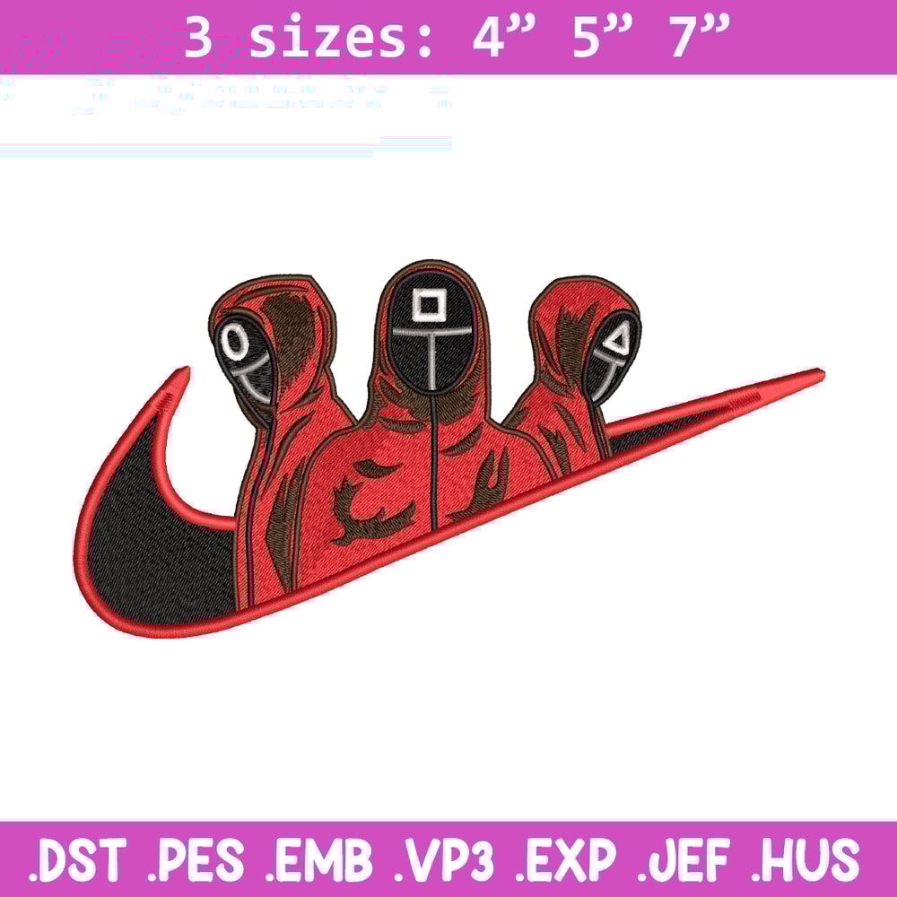 Calamar nike embroidery design, squid game embroidery, nike design, movie design, movie shirt, Digital download.jpg