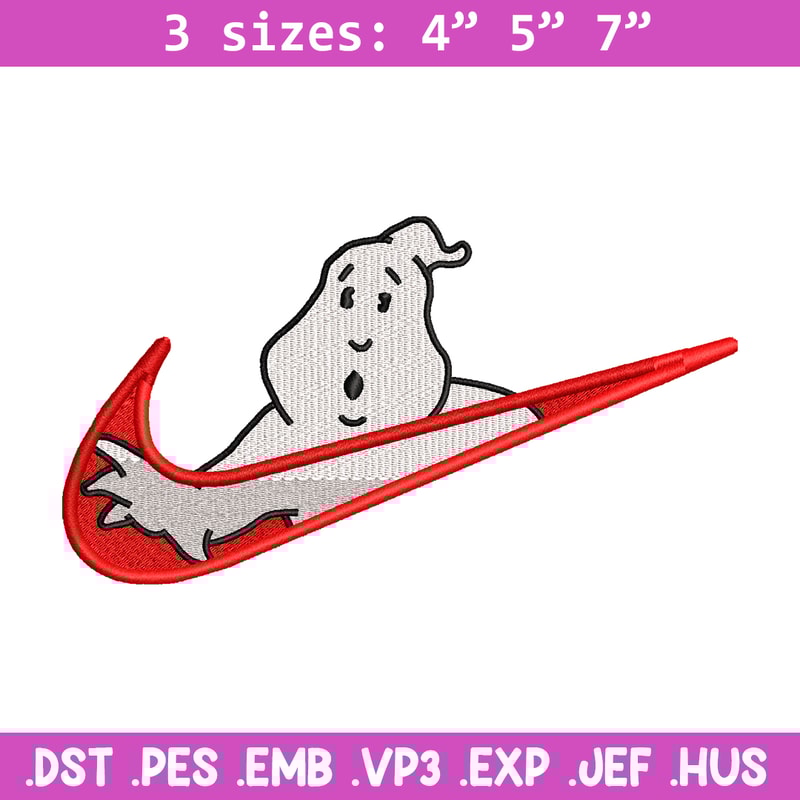 Casafantasmas nike embroidery design, Ghostbusters embroidery, nike design, movie design, movie shirt, Digital download.jpg