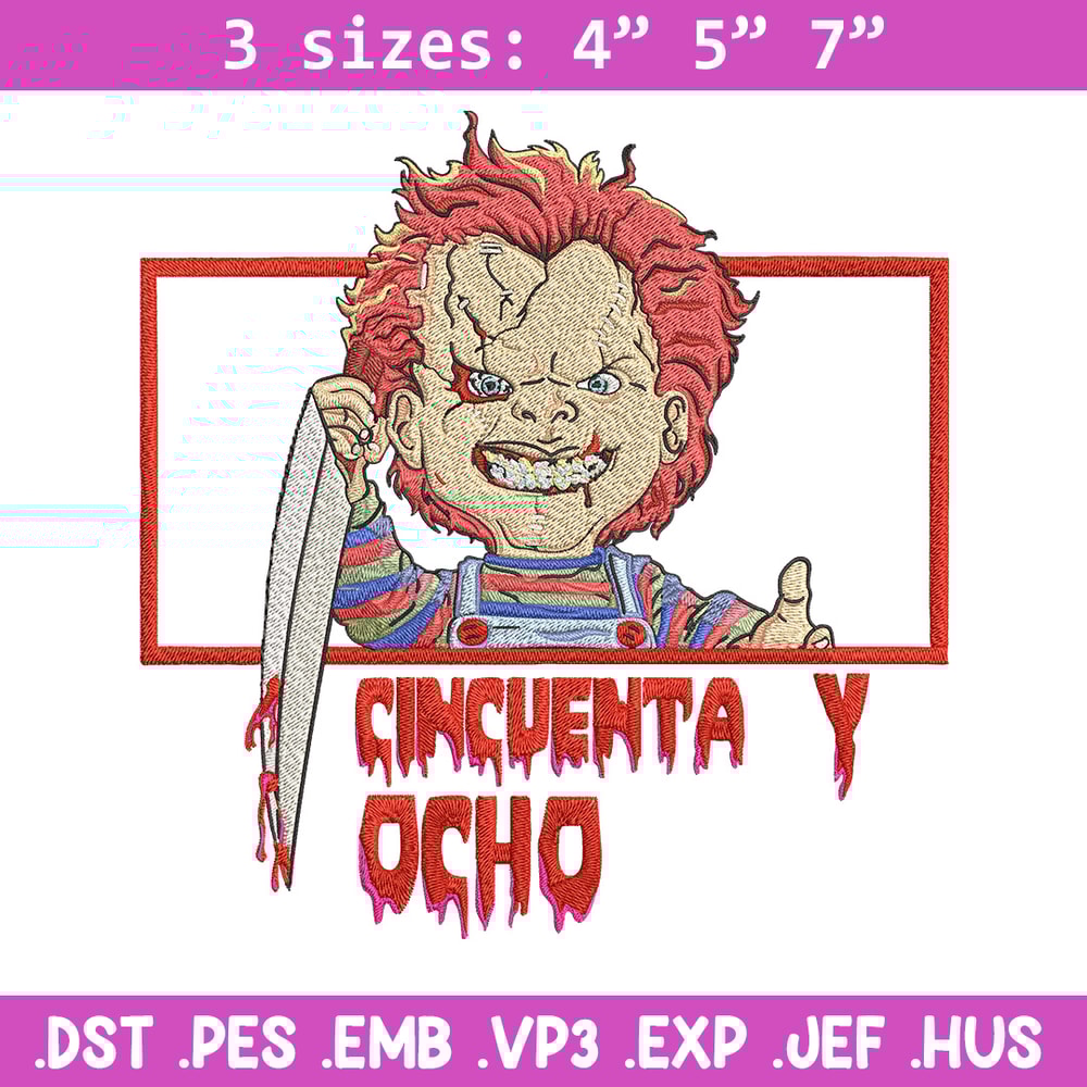 Chucky box Embroidery Design, Horror Embroidery, Embroidery File, Anime Embroidery, Anime shirt, Digital download.jpg