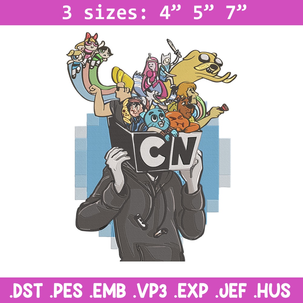 CN character Embroidery Design, CN cartoon Embroidery, Embroidery File, Anime Embroidery, Anime shirt, Digital download.jpg