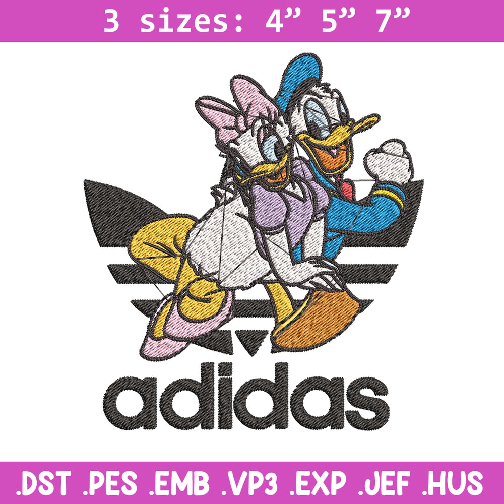 Daisy x duck adidas Embroidery Design, Adidas Embroidery, Brand Embroidery, Embroidery File,Logo shirt,Digital download.jpg