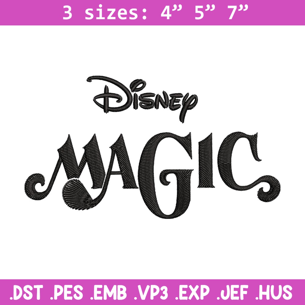 Disney Magic Embroidery Design, Disney logo Embroidery, Embroidery File, Embroidery design, Digital download..jpg