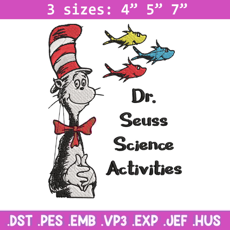 Dr Seuss Science activities Embroidery Design, Dr Seuss Embroidery, Embroidery File, Embroidery design, Digital download.jpg